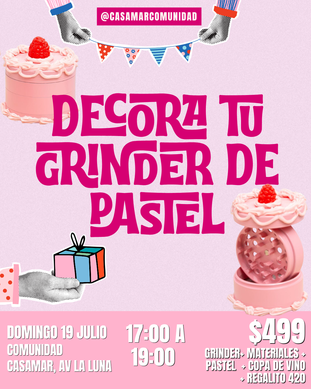 Decora tu grinder de pastel